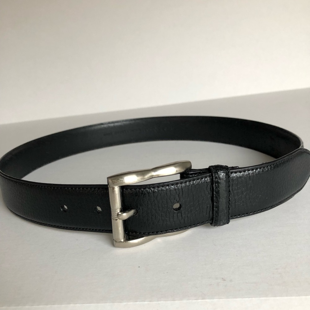Leather black belt